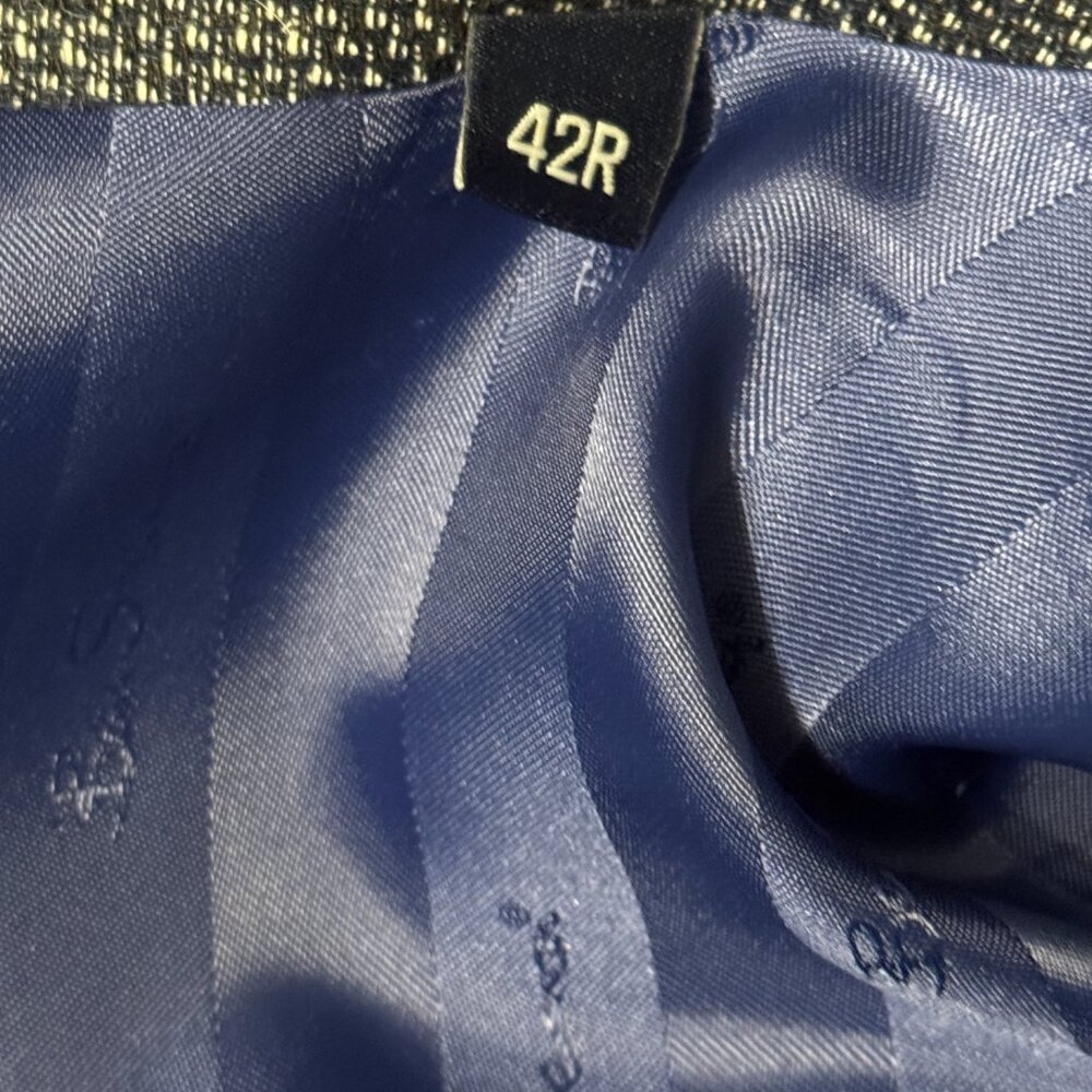 Mens Ben Sherman Suit Jacket Blazer Dark Gray Blue/Red Interior - Picture 5 of 5